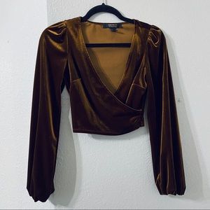 Forever 21 Velvet Crop Top